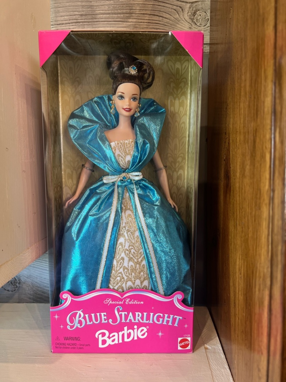 Mattel Blue Starlight Barbie in Teal & Gold Ball Gown